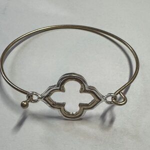 Silver and Gold Tone Bangle Bracelet